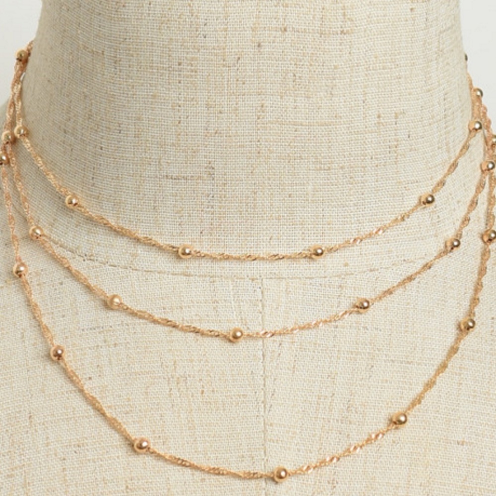 Gold layered necklace - Picture 5 of 7